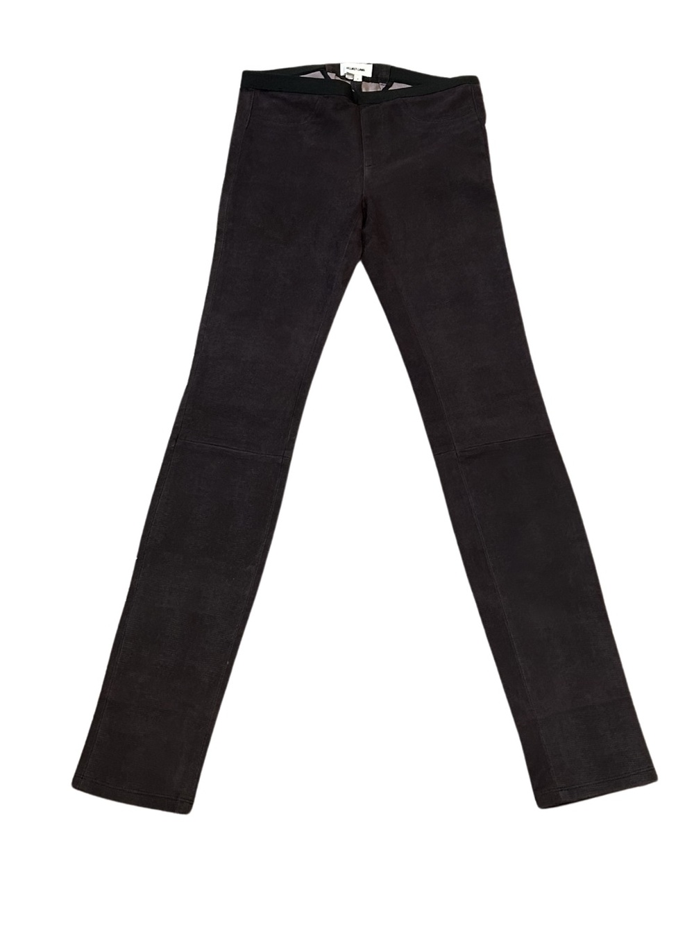 Helmut Lang Lamb Leather Textured Skinny Legging Pants | Merlot/Purple | Size 4
